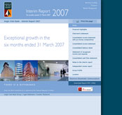 Anglo Irish Bank Interim Report 2007 Website